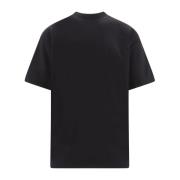 44 Label Group Svart Vadderad Bomull T-Shirt med Broderad Logotyp Blac...