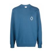 Marcelo Burlon Kontrast Logo Sweatshirt Blue, Herr