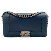 Chanel Vintage Pre-owned Läder handvskor Blue, Dam