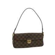 Louis Vuitton Vintage Förägda Bruna Canvas Louis Vuitton Axelväskor Br...