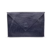 Fendi Vintage Begagnad Svart Läder Fendi Clutch Black, Unisex