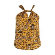 Isabel Marant Pre-owned Blommig Halterneck Top - Utmärkt Skick Yellow,...