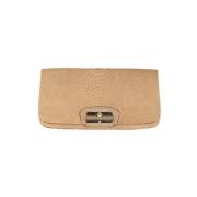 Coach Pre-owned Pre-owned Läder kuvertvskor Beige, Dam