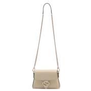 Gucci Vintage Beige Läder Gucci Axelväska Beige, Dam