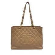 Chanel Vintage Pre-owned Läder totevskor Beige, Dam