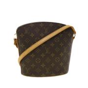 Louis Vuitton Vintage Förägda Bruna Canvas Louis Vuitton Axelväskor Br...