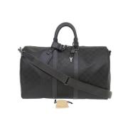 Louis Vuitton Vintage Pre-owned Svart lerret Louis Vuitton Keepall Bla...