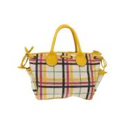 Burberry Vintage Förägande Multifärgad Canvas Toteväska Yellow, Dam