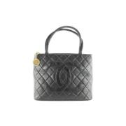 Chanel Vintage Svart Tyg Vintage Väska Black, Unisex