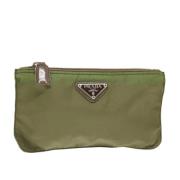 Prada Vintage Pre-owned Tyg kuvertvskor Green, Dam