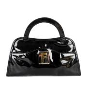 Fendi Vintage Svart läder Fendi väska Black, Dam