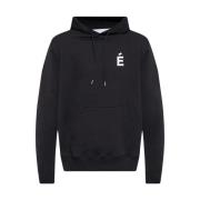 Études Hoodie med logopatch Black, Herr