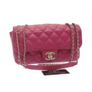 Chanel Vintage Förägande Rosa Läder Chanel Axelväska Pink, Dam