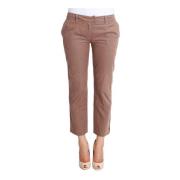 Costume National Brown Cropped Corduroys Pants Brown, Dam