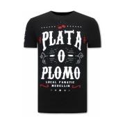 Local Fanatic Narcos Plata O Plomo Herr T-Shirt Black, Herr