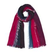 Faliero Sarti Lyxig Degrade Vinterscarf Pink, Dam