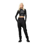 Vespucci by VSP Leather Trousers Black, Dam