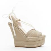 Miu Miu Pre-owned Pre-owned Canvas klackskor Beige, Dam