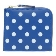 Comme des Garçons Polka Dot Läderplånbok Blue, Dam