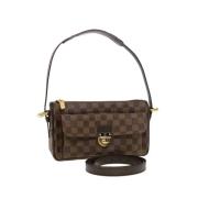 Louis Vuitton Vintage Mörkbrun Läder Chanel Handväska Brown, Dam