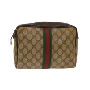 Gucci Vintage Pre-owned Canvas gucci-vskor Beige, Dam