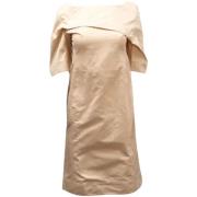 Jil Sander Pre-owned Pre-owned Polyester klnningar Beige, Dam