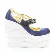 Miu Miu Pre-owned Pre-owned Silke klackskor Blue, Dam