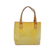 Louis Vuitton Vintage Förägad Limegul Patentläder Handväska Yellow, Da...