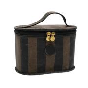 Fendi Vintage Förhandsägd Svart Canvas Kosmetisk Väska Black, Dam