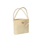 Prada Vintage Pre-owned Canvas handvskor Beige, Dam