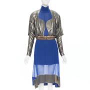 Balenciaga Vintage Pre-owned Silke klnningar Blue, Dam