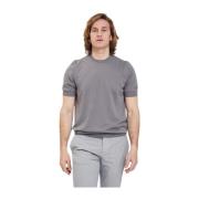 Gran Sasso Klassisk Crew Neck T-shirt Gray, Herr