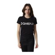 Dondup Casual T-Shirt Black, Dam