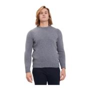 Gran Sasso Klassisk Crew Neck Sweater Blue, Herr