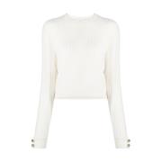 Chiara Ferragni Collection Stiliga Sweaters White, Dam