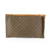 Louis Vuitton Vintage Canvas LV Väskor, Begagnade, 19.5 Längd Brown, D...