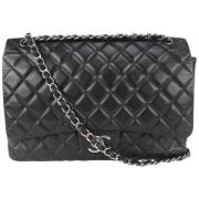 Chanel Vintage Andrahands Crossbodyväska Black, Dam