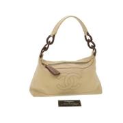 Chanel Vintage Pre-owned Canvas chanel-vskor Beige, Dam