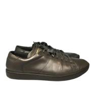 Saint Laurent Vintage Pre-owned Läder sneakers Gray, Unisex