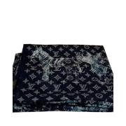 Louis Vuitton Vintage Begagnad halsduk Blue, Dam