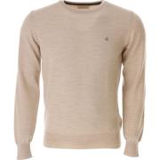 Brooksfield Round-neck Knitwear Beige, Herr