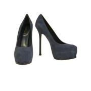 Yves Saint Laurent Vintage Pre-owned Mocka klackskor Blue, Dam