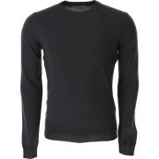 Brooksfield Round-neck Knitwear Gray, Herr