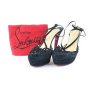 Christian Louboutin Pre-owned Pre-owned Läder sandaler Black, Dam