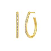 Julie Sandlau Infinity Pear Hoops - Guld Yellow, Dam