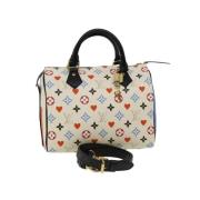 Louis Vuitton Vintage Pre-owned Canvas handvskor White, Dam