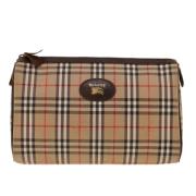 Burberry Vintage Pre-owned Canvas kuvertvskor Brown, Dam