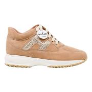 Hogan Högkvalitativa sneakers för kvinnor Beige, Dam