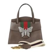 Gucci Vintage Förägad Brun Läder Gucci Totem Väska Brown, Dam