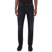 7 For All Mankind Slim Fit Jeans - Mörkblå Blue, Herr